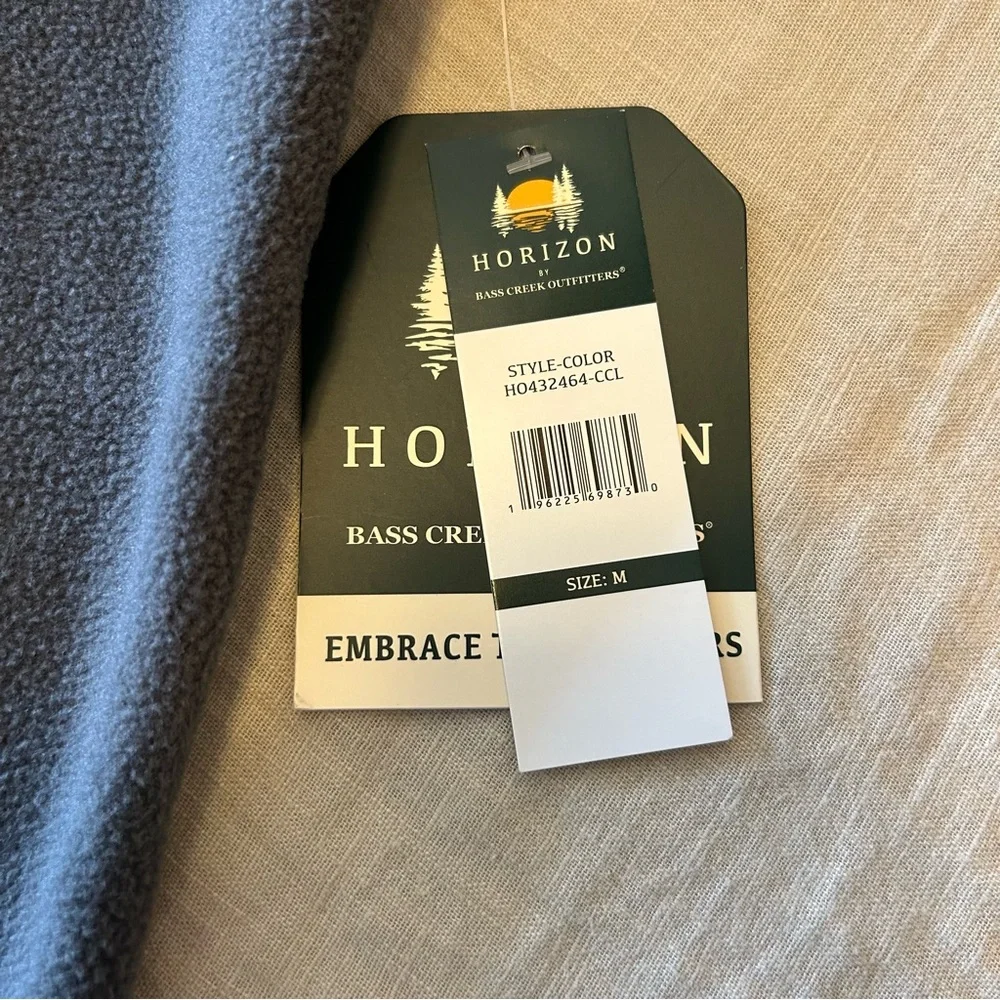 Horizon by Bass Creek Outfitters NWT Men's Gray Fleece snap Shacket size Medium - Picture 7 of 10